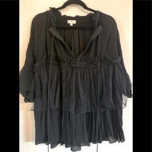 Lace Black POL Top Large